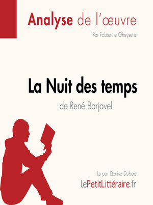 cover image of La Nuit des temps de René Barjavel (Analyse de l'oeuvre)